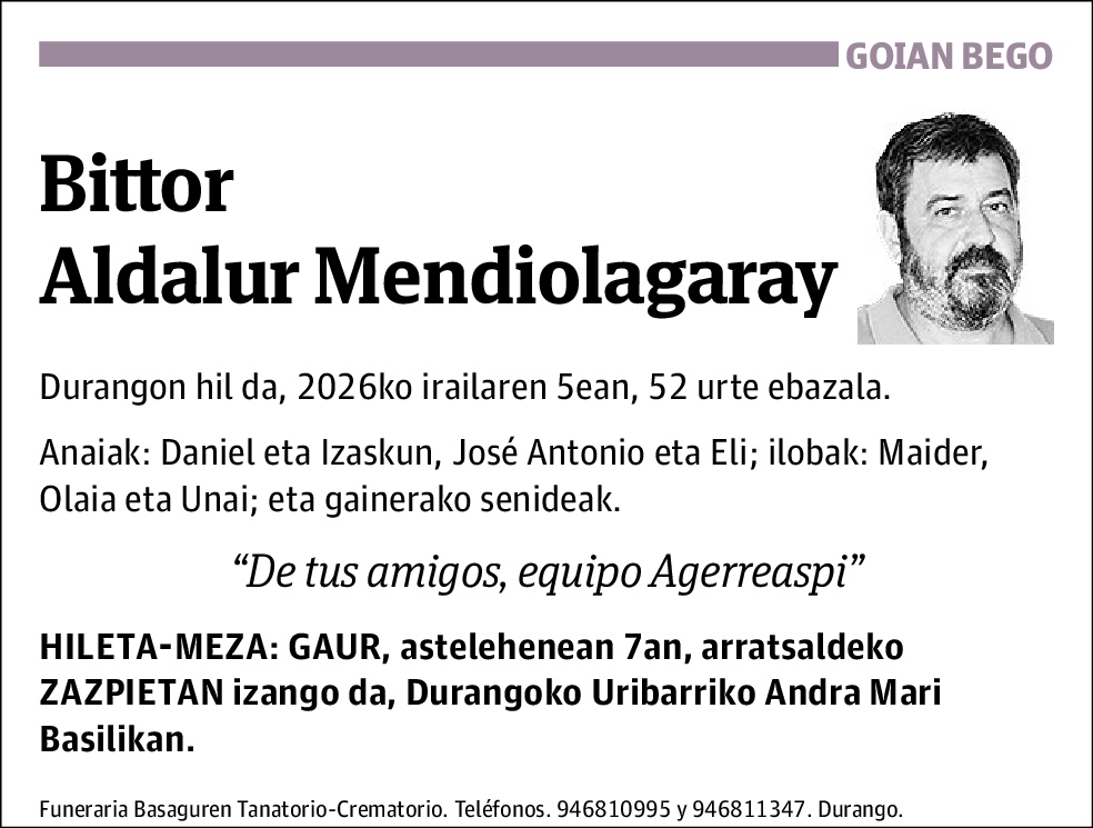 Bittor Aldalur Mendiolagaray