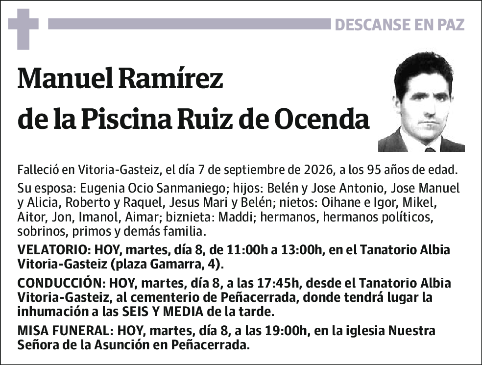Manuel Ramírez De La Piscina Ruíz De Ocenda