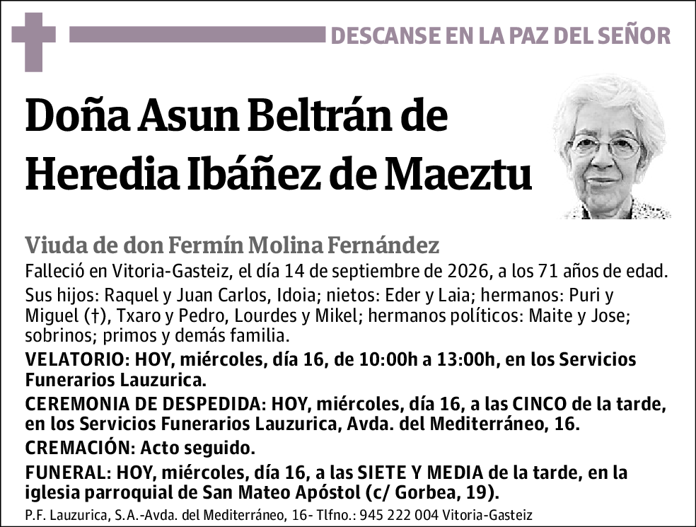 Asun Beltrán de Heredia Ibáñez de Maeztu