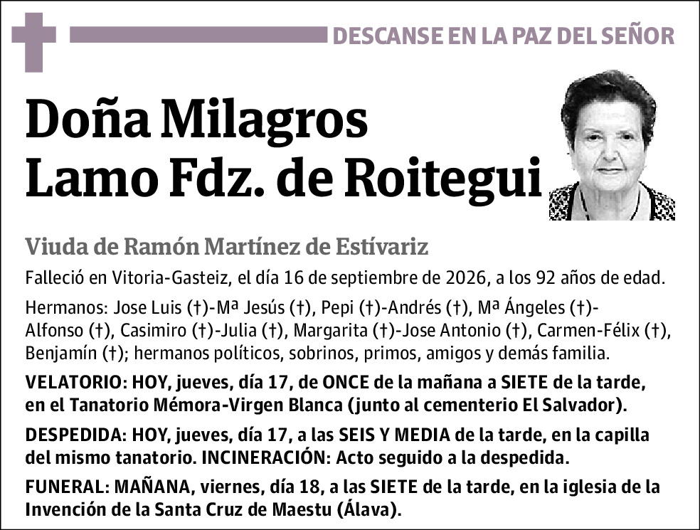 Milagros Lamo Fdz. de Roitegui