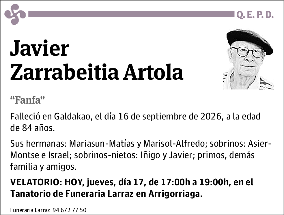 Javier Zarrabeitia Artola