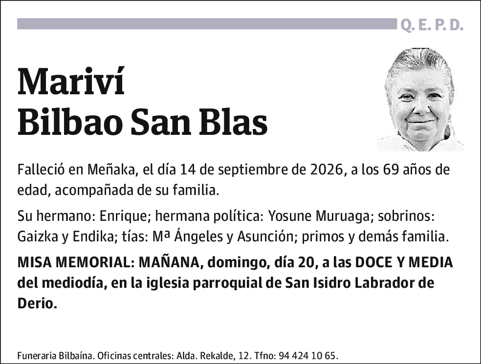 Mariví Bilbao San Blas