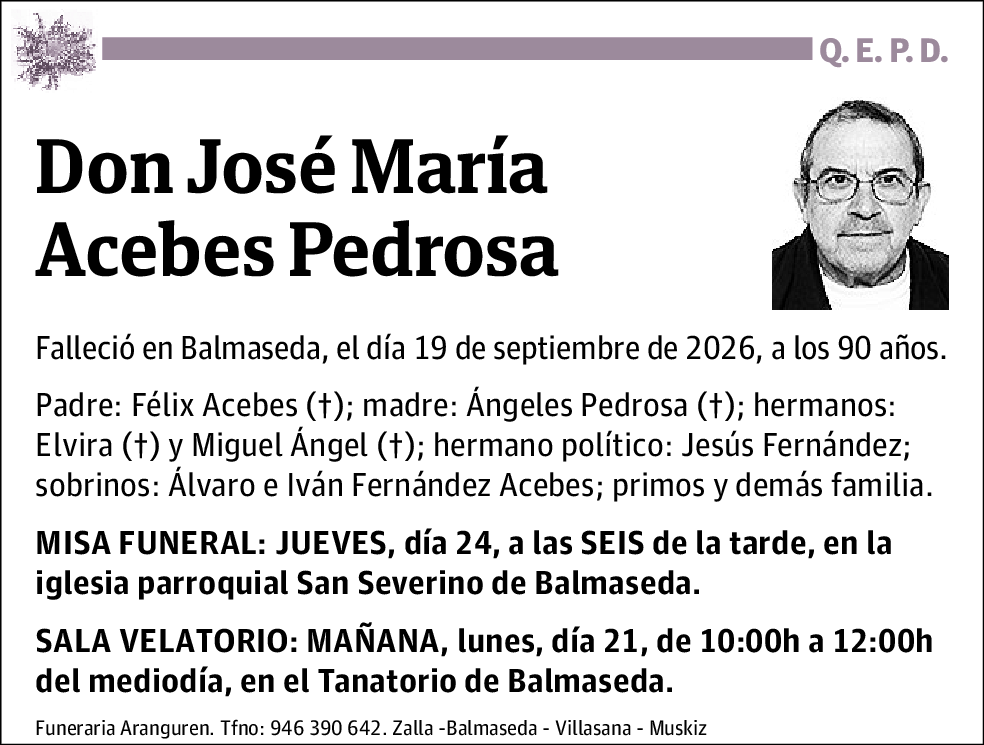 José María Acebes Pedrosa