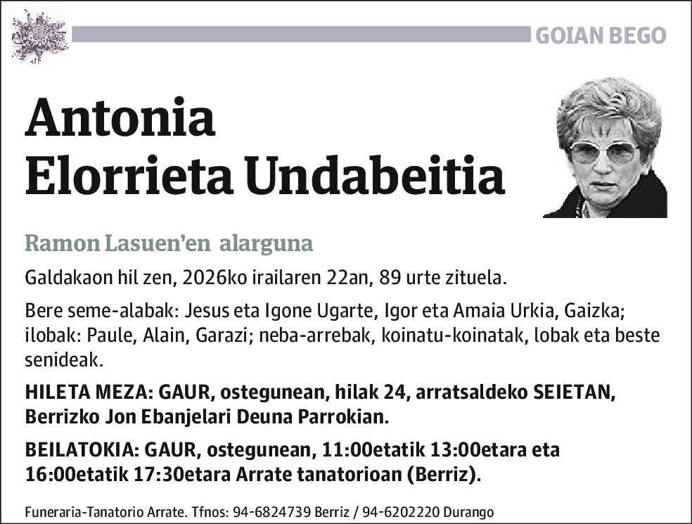Antonia Elorrieta Undabeitia