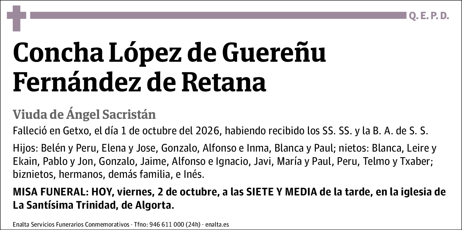 Concha López de Guereñu Fernández de Retana