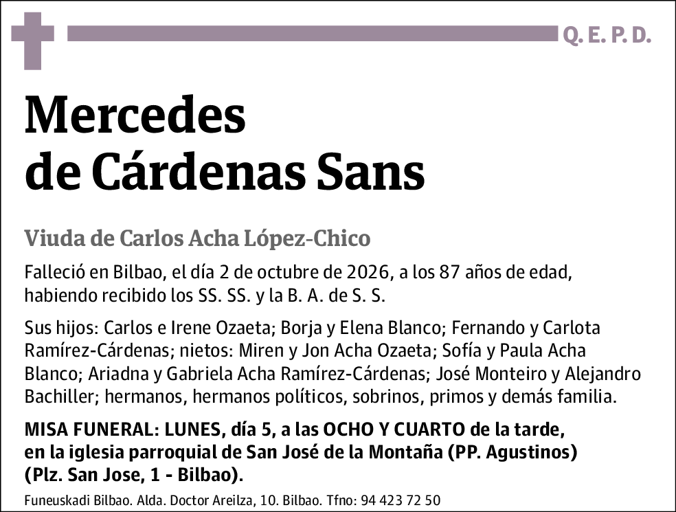 Mercedes De Cárdenas Sans