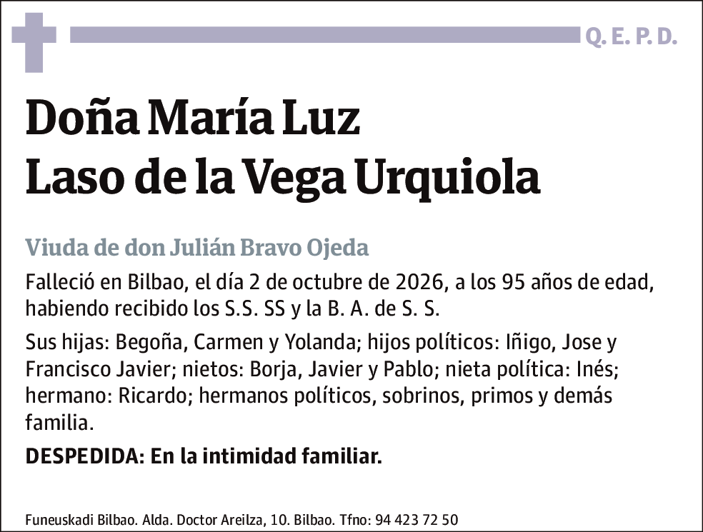 María Luz Laso de la Vega Urquiola