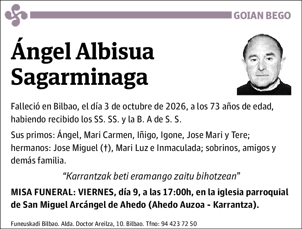 Ángel Albisua Sagarminaga