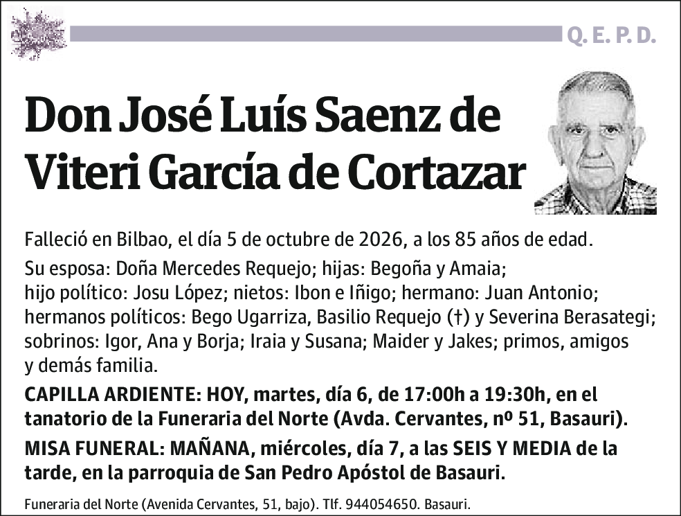 José Luís Saenz de Viteri García de Cortazar