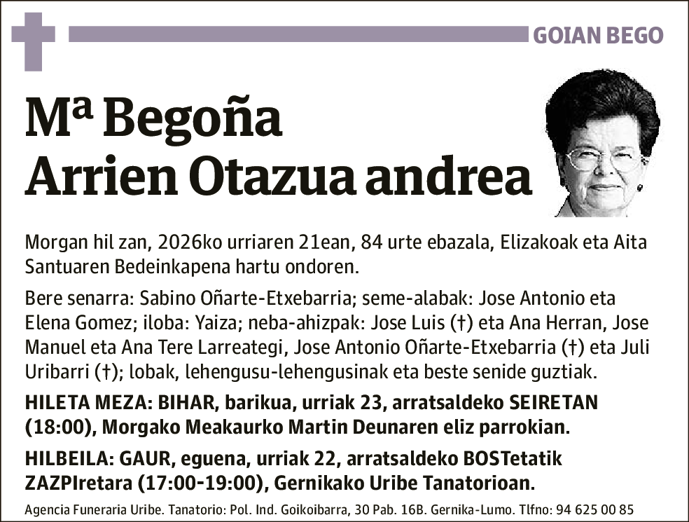 Mª Begoña Arrien Otazua