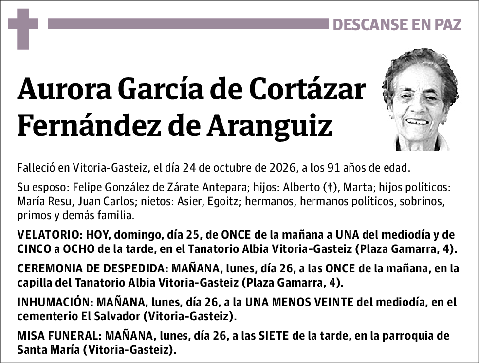 Aurora García de Cortázar Fernández de Aranguiz