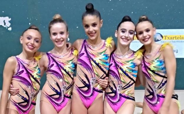 Aurrera y Ritmica Vitoria, campeonas de Euskadi junior alevín conjuntos | El Correo