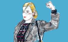 Vanesa Santos, en la ilustración realizada por su pareja./