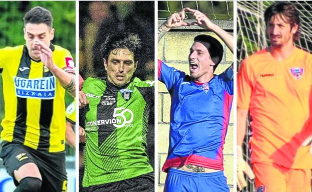Jon Moya, defender of Portugalete.  Ander Gago, from Sestao, will face Tenerife.  Seguín, confident of surprising Logroñés.  Iturrioz will live the dream of playing against Villarreal. 