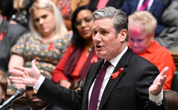 Keir Starmer addresses MPs during a session in Parliament. 