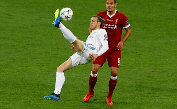 Gareth Bale executes the unforgettable Chilean from the 2018 Champions League final, in kyiv.