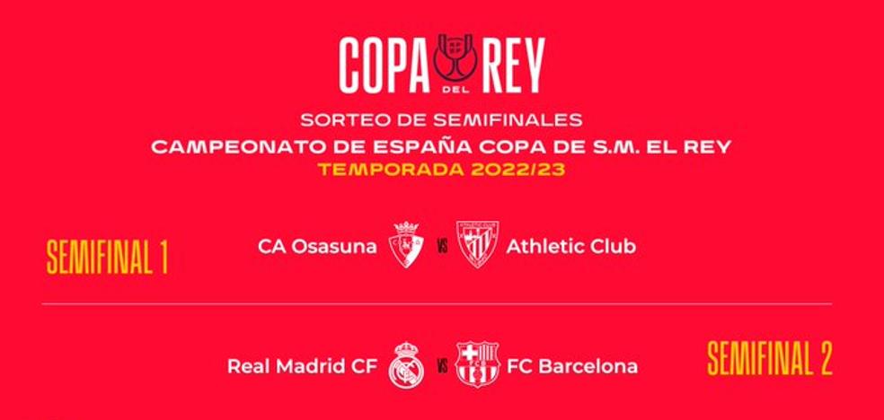 Real Madrid-Barça and Osasuna-Athletic, in the Cup semifinals